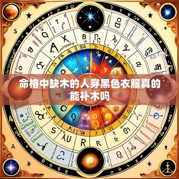 命格中缺木的人穿黑色衣服真的能补木吗