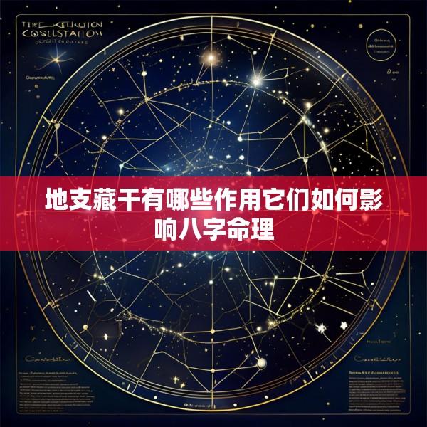 地支藏干有哪些作用它们如何影响八字命理