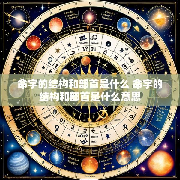 命字的结构和部首是什么 命字的结构和部首是什么意思