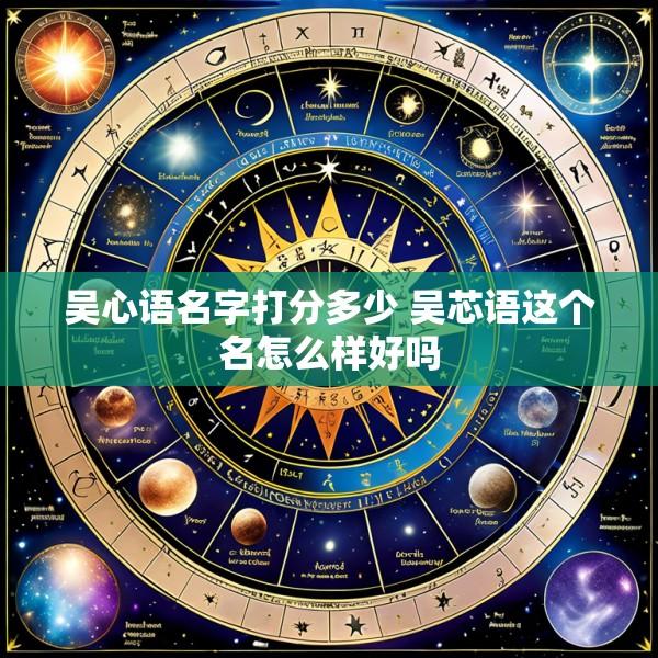吴心语名字打分多少 吴芯语这个名怎么样好吗