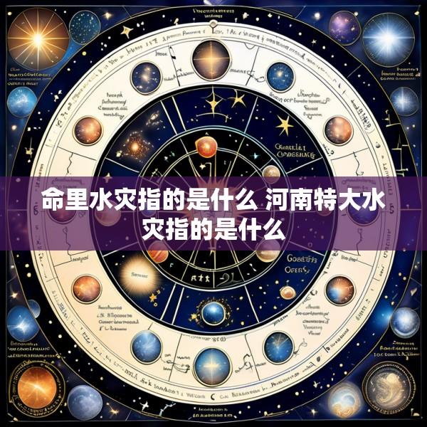 命里水灾指的是什么 河南特大水灾指的是什么