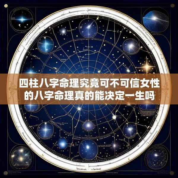 四柱八字命理究竟可不可信女性的八字命理真的能决定一生吗
