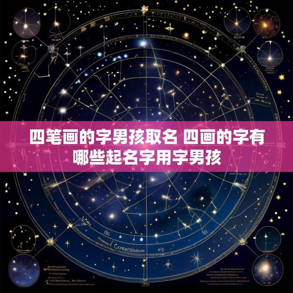 四笔画的字男孩取名 四画的字有哪些起名字用字男孩