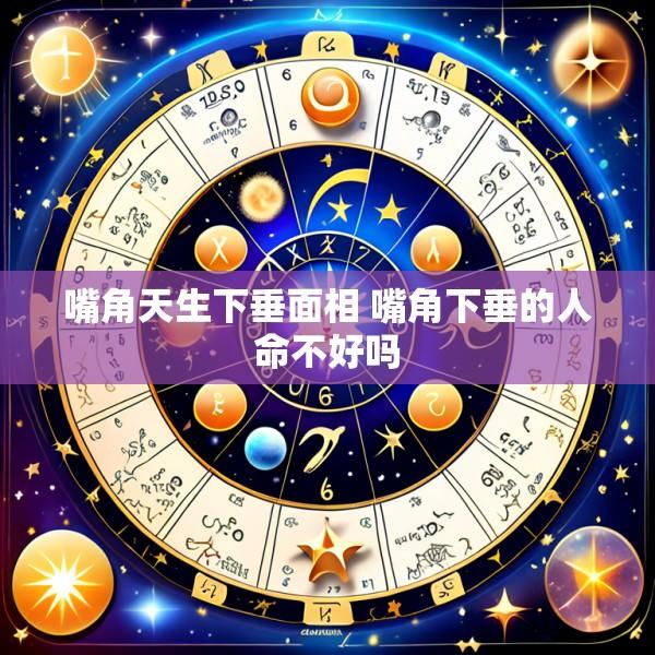 嘴角天生下垂面相 嘴角下垂的人命不好吗