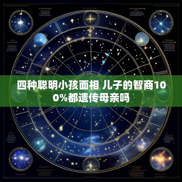 四种聪明小孩面相 儿子的智商100%都遗传母亲吗