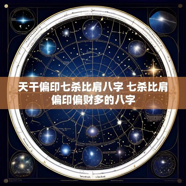 天干偏印七杀比肩八字 七杀比肩偏印偏财多的八字