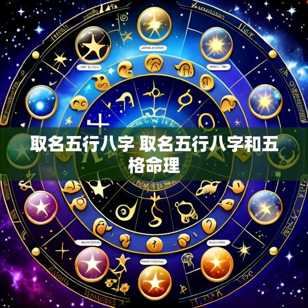 取名五行八字 取名五行八字和五格命理