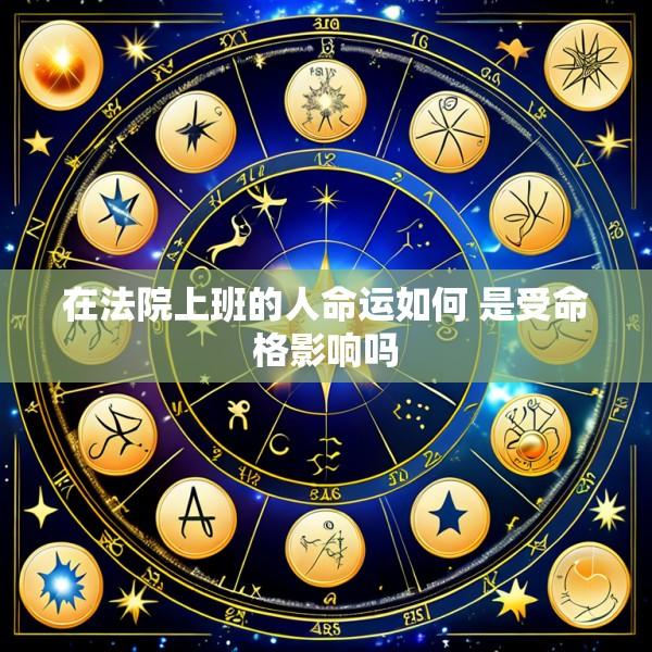 在法院上班的人命运如何 是受命格影响吗