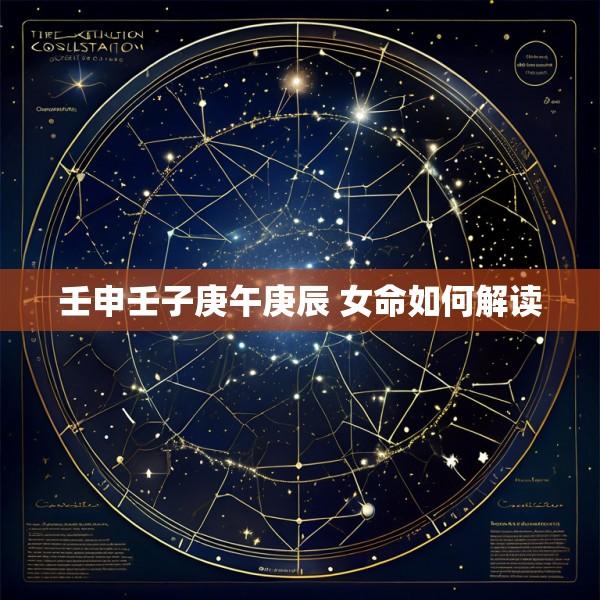 壬申壬子庚午庚辰 女命如何解读