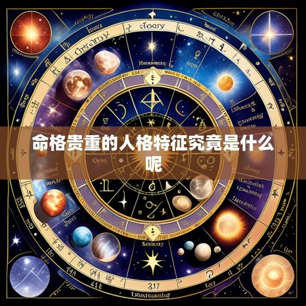 命格贵重的人格特征究竟是什么呢