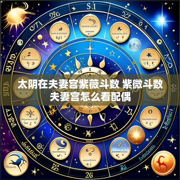 太阴在夫妻宫紫薇斗数 紫微斗数夫妻宫怎么看配偶