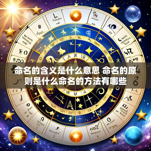 命名的含义是什么意思 命名的原则是什么命名的方法有哪些
