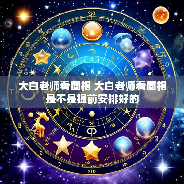 大白老师看面相 大白老师看面相是不是提前安排好的