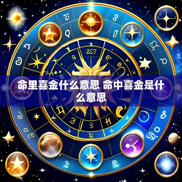 命里喜金什么意思 命中喜金是什么意思