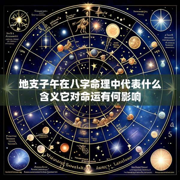地支子午在八字命理中代表什么含义它对命运有何影响