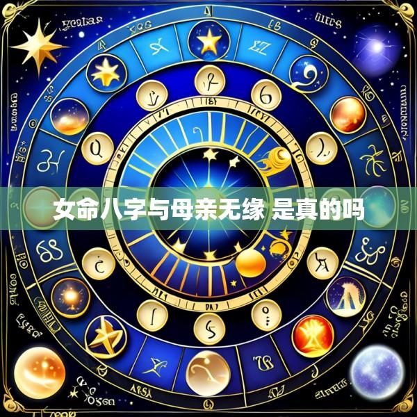 女命八字与母亲无缘 是真的吗