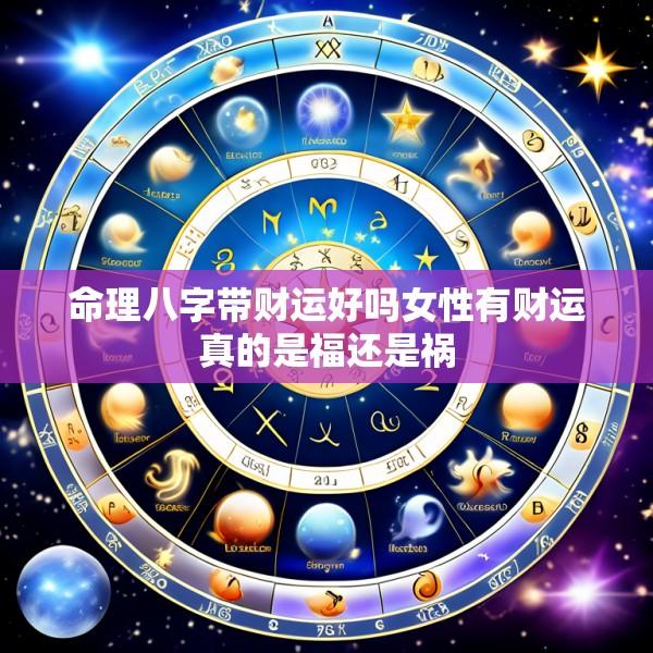 命理八字带财运好吗女性有财运真的是福还是祸