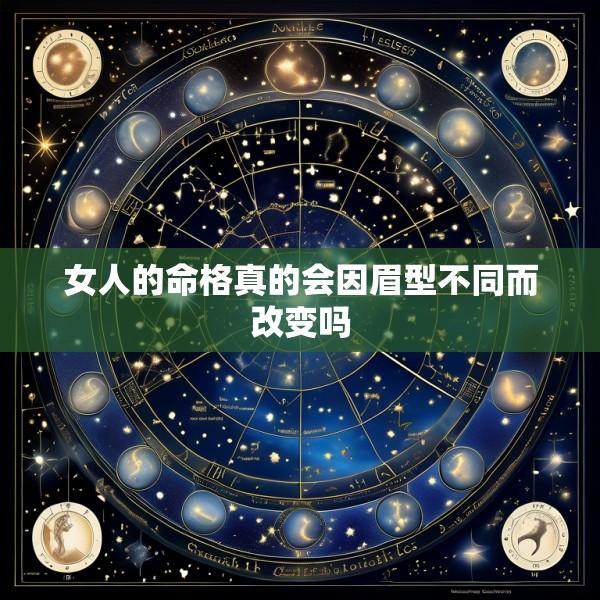 女人的命格真的会因眉型不同而改变吗