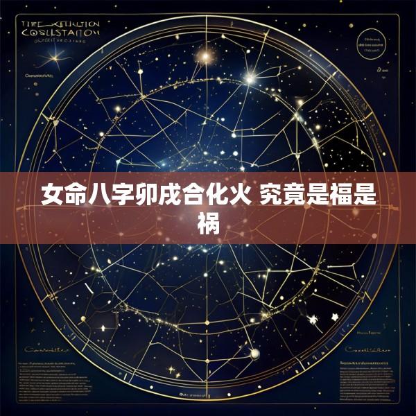 女命八字卯戌合化火 究竟是福是祸