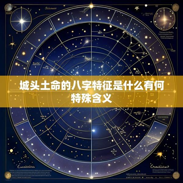 城头土命的八字特征是什么有何特殊含义
