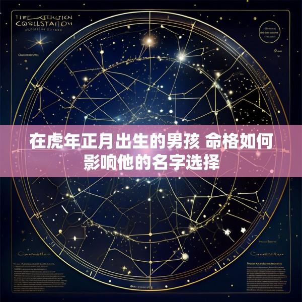 在虎年正月出生的男孩 命格如何影响他的名字选择