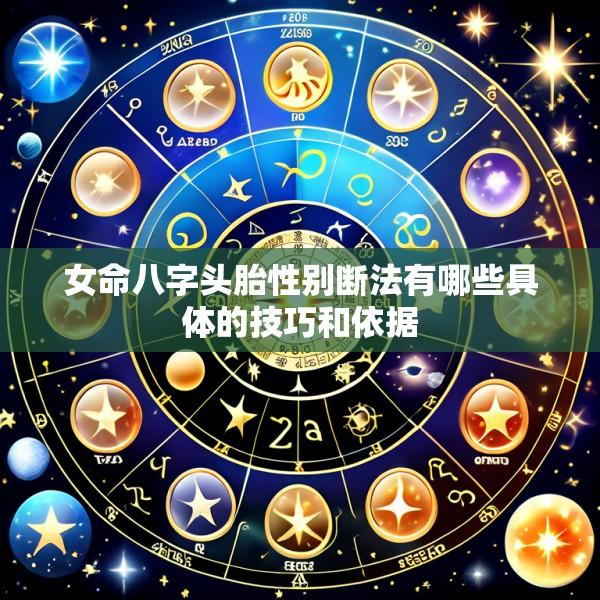 女命八字头胎性别断法有哪些具体的技巧和依据