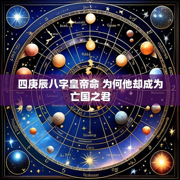四庚辰八字皇帝命 为何他却成为亡国之君