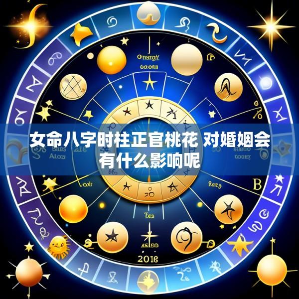 女命八字时柱正官桃花 对婚姻会有什么影响呢