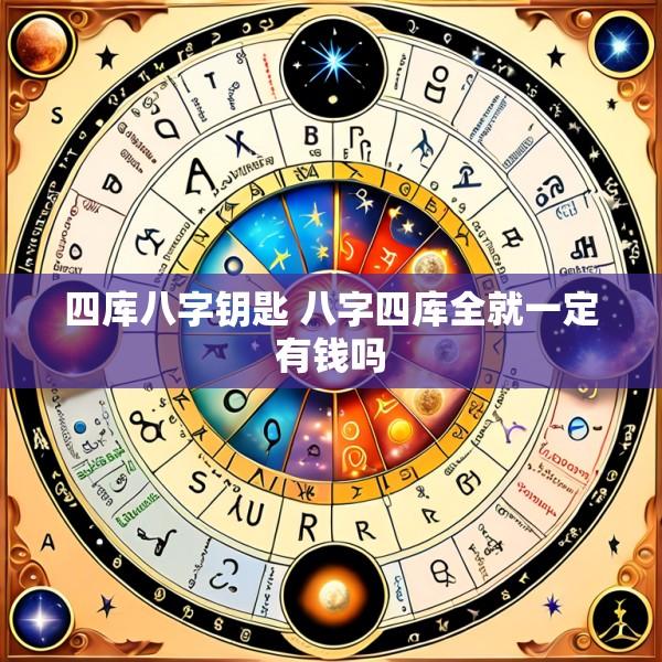 四库八字钥匙 八字四库全就一定有钱吗