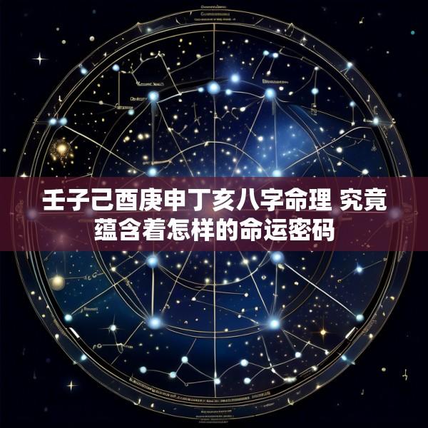 壬子己酉庚申丁亥八字命理 究竟蕴含着怎样的命运密码