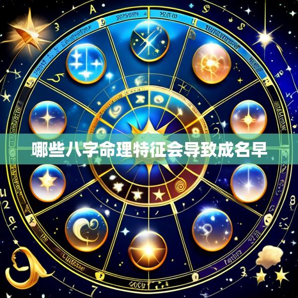 哪些八字命理特征会导致成名早