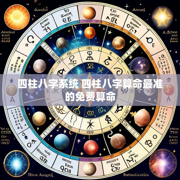 四柱八字系统 四柱八字算命最准的免费算命