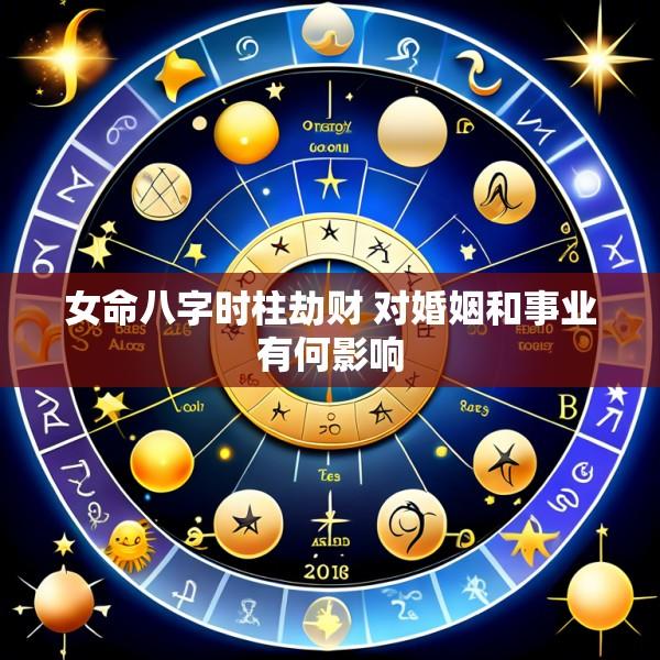 女命八字时柱劫财 对婚姻和事业有何影响