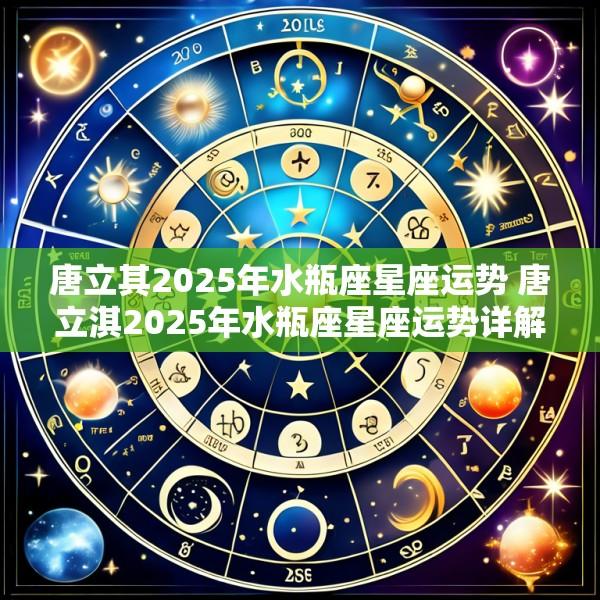 唐立其2025年水瓶座星座运势 唐立淇2025年水瓶座星座运势详解