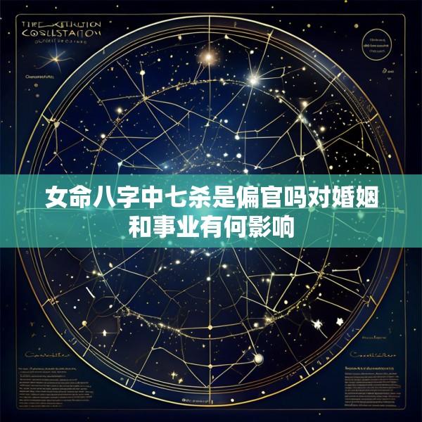 女命八字中七杀是偏官吗对婚姻和事业有何影响