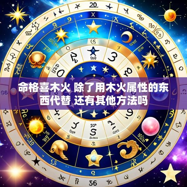 命格喜木火 除了用木火属性的东西代替 还有其他方法吗