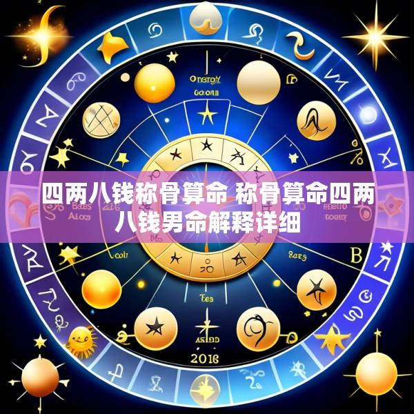 四两八钱称骨算命 称骨算命四两八钱男命解释详细