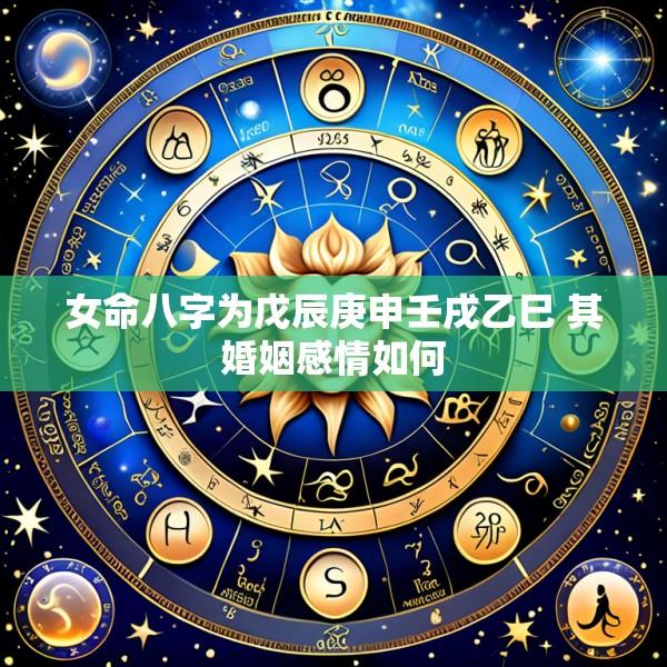 女命八字为戊辰庚申壬戌乙巳 其婚姻感情如何