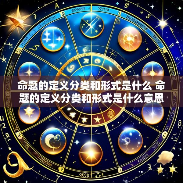 命题的定义分类和形式是什么 命题的定义分类和形式是什么意思