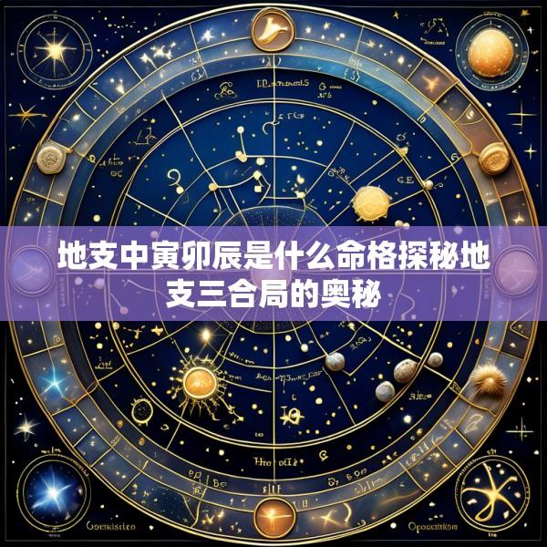 地支中寅卯辰是什么命格探秘地支三合局的奥秘