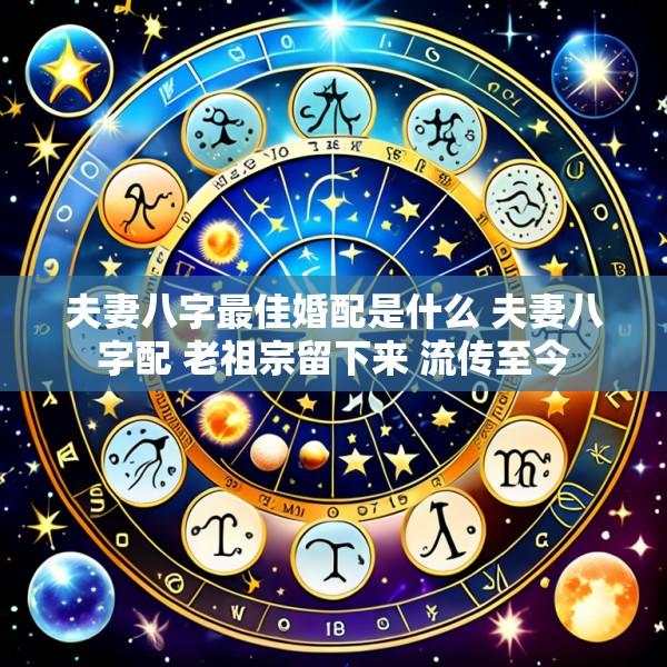 夫妻八字最佳婚配是什么 夫妻八字配 老祖宗留下来 流传至今