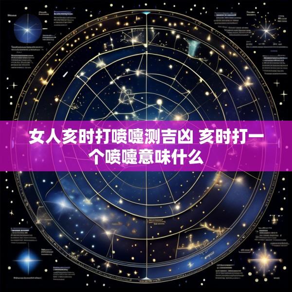 女人亥时打喷嚏测吉凶 亥时打一个喷嚏意味什么