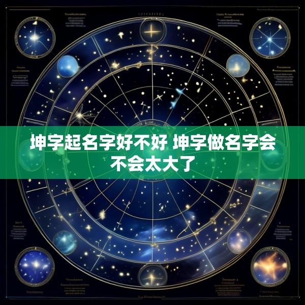 坤字起名字好不好 坤字做名字会不会太大了