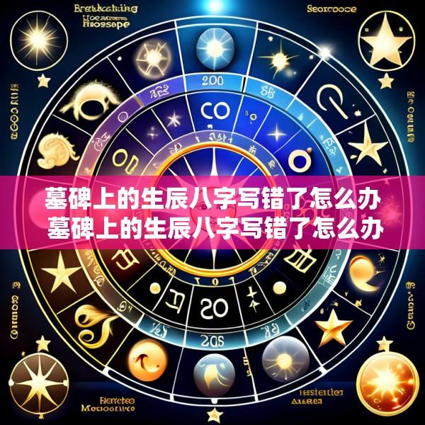 墓碑上的生辰八字写错了怎么办 墓碑上的生辰八字写错了怎么办呢