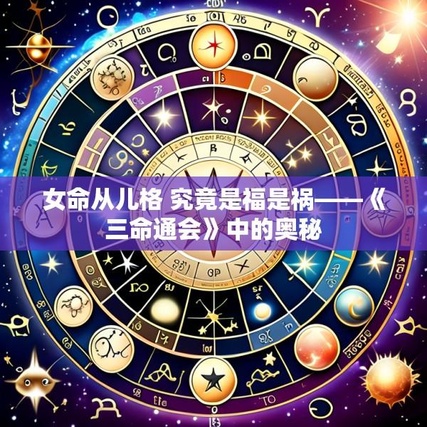 女命从儿格 究竟是福是祸——《三命通会》中的奥秘