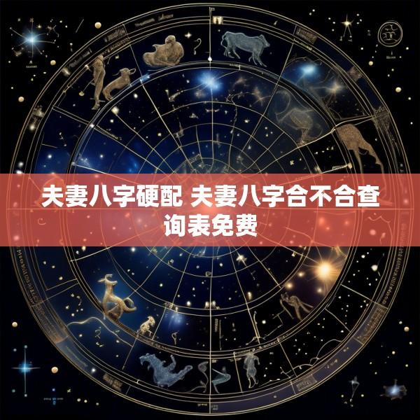 夫妻八字硬配 夫妻八字合不合查询表免费