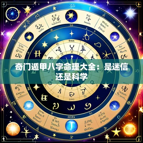 奇门遁甲八字命理大全：是迷信还是科学