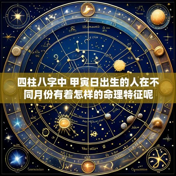 四柱八字中 甲寅日出生的人在不同月份有着怎样的命理特征呢