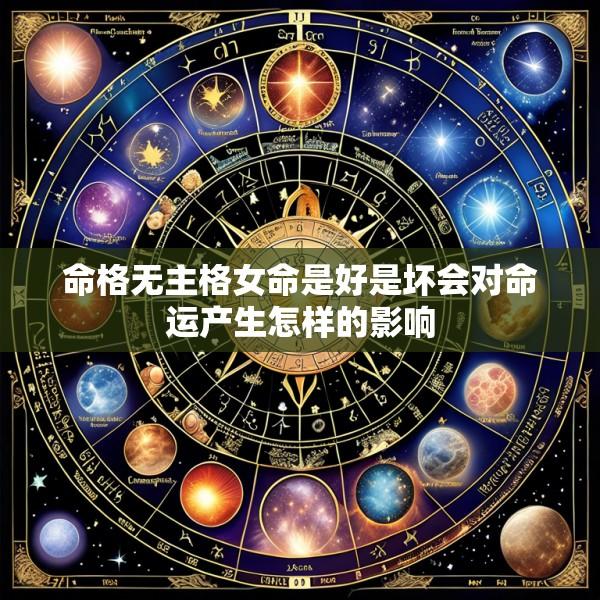 命格无主格女命是好是坏会对命运产生怎样的影响