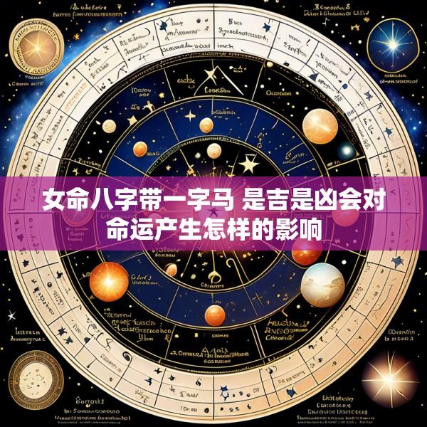 女命八字带一字马 是吉是凶会对命运产生怎样的影响